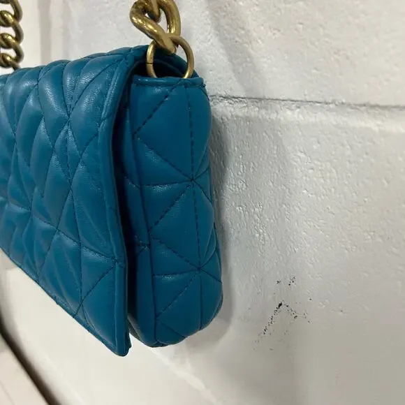 ZARA Quilted Chain Shoulder Bag Purse - Picture 7 of 12